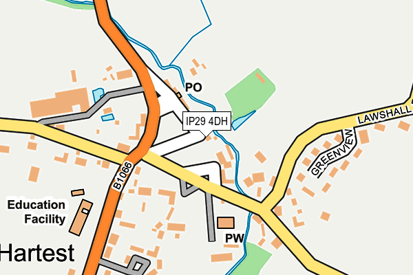 IP29 4DH map - OS OpenMap – Local (Ordnance Survey)