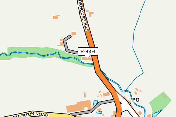 IP29 4EL map - OS OpenMap – Local (Ordnance Survey)