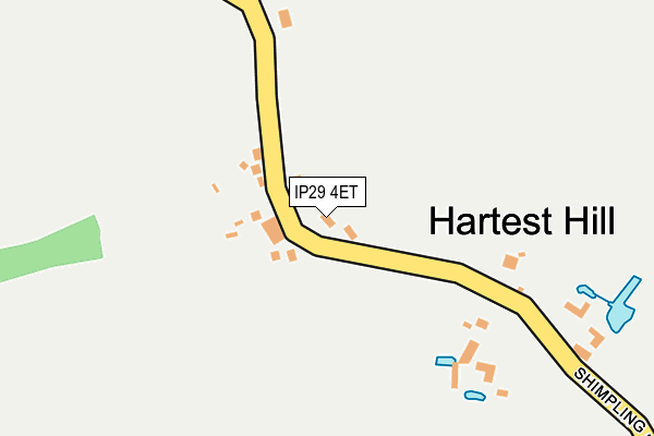 IP29 4ET map - OS OpenMap – Local (Ordnance Survey)