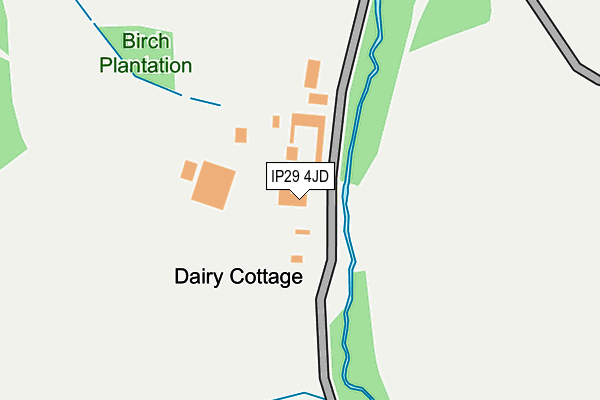 IP29 4JD map - OS OpenMap – Local (Ordnance Survey)