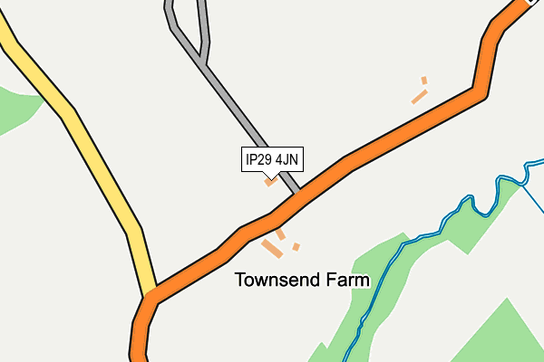 IP29 4JN map - OS OpenMap – Local (Ordnance Survey)