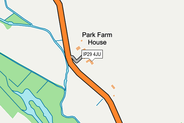 IP29 4JU map - OS OpenMap – Local (Ordnance Survey)