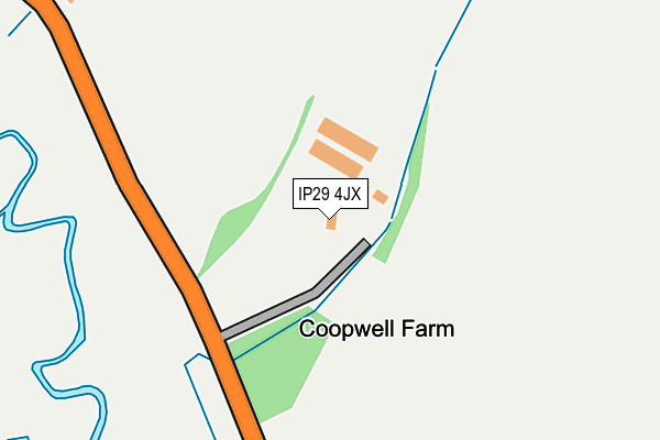 IP29 4JX map - OS OpenMap – Local (Ordnance Survey)