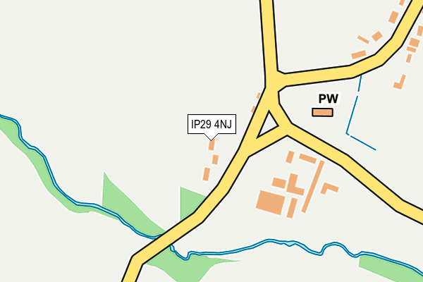 IP29 4NJ map - OS OpenMap – Local (Ordnance Survey)