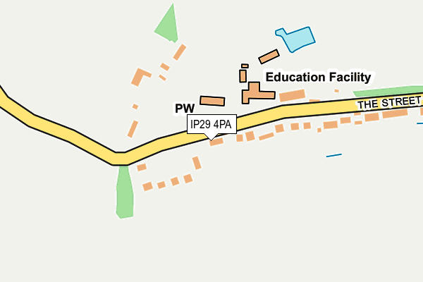 IP29 4PA map - OS OpenMap – Local (Ordnance Survey)