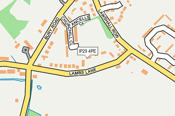 IP29 4PE map - OS OpenMap – Local (Ordnance Survey)