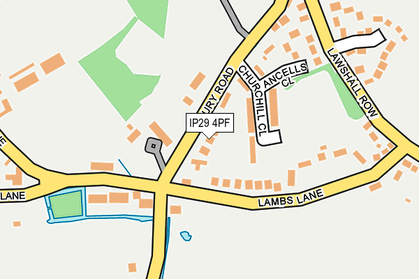 IP29 4PF map - OS OpenMap – Local (Ordnance Survey)