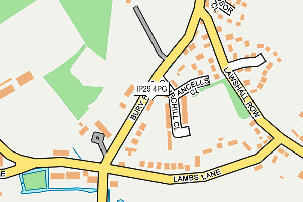 IP29 4PG map - OS OpenMap – Local (Ordnance Survey)