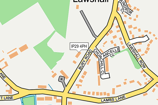 IP29 4PH map - OS OpenMap – Local (Ordnance Survey)