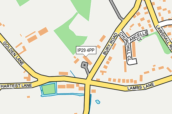 IP29 4PP map - OS OpenMap – Local (Ordnance Survey)