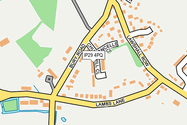 IP29 4PQ map - OS OpenMap – Local (Ordnance Survey)