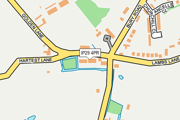 IP29 4PR map - OS OpenMap – Local (Ordnance Survey)