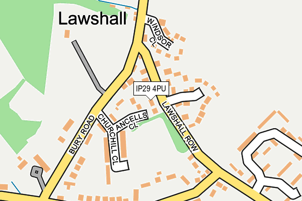 IP29 4PU map - OS OpenMap – Local (Ordnance Survey)