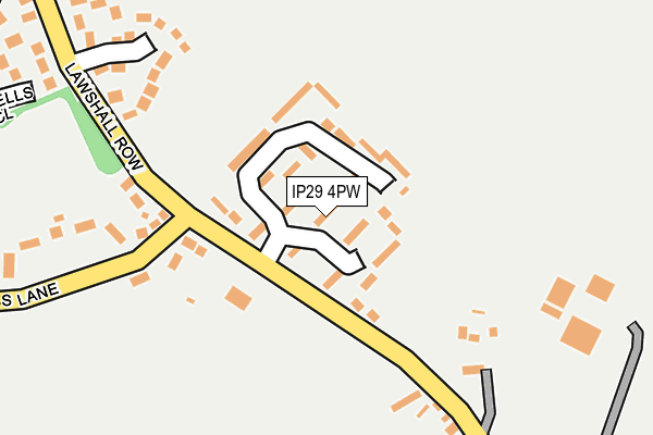 IP29 4PW map - OS OpenMap – Local (Ordnance Survey)