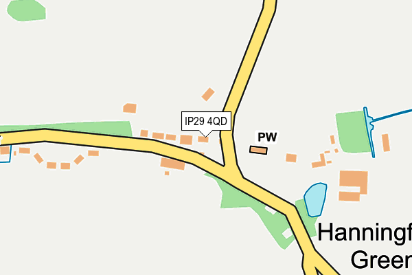 IP29 4QD map - OS OpenMap – Local (Ordnance Survey)