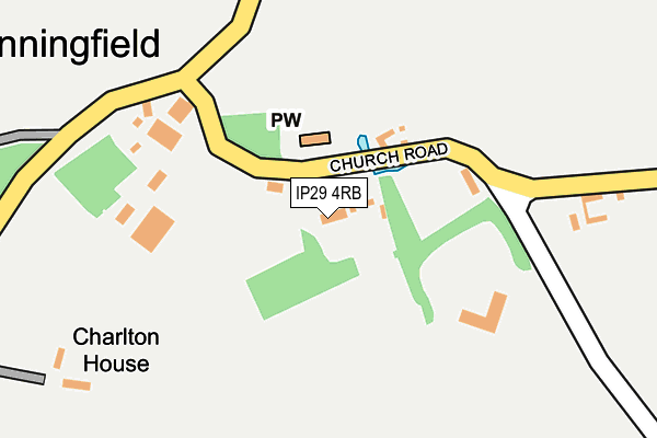 IP29 4RB map - OS OpenMap – Local (Ordnance Survey)