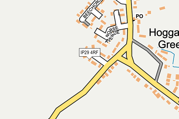 IP29 4RF map - OS OpenMap – Local (Ordnance Survey)