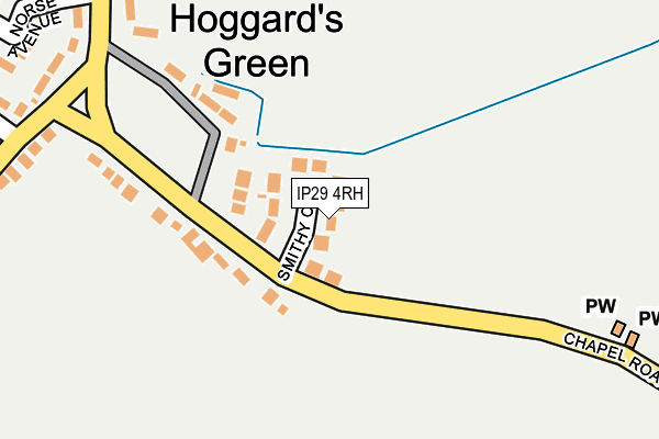 IP29 4RH map - OS OpenMap – Local (Ordnance Survey)