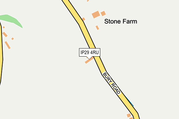 IP29 4RU map - OS OpenMap – Local (Ordnance Survey)