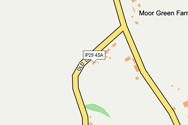IP29 4SA map - OS OpenMap – Local (Ordnance Survey)
