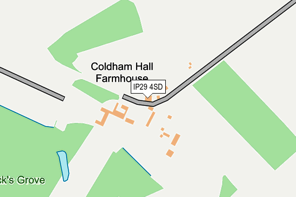 IP29 4SD map - OS OpenMap – Local (Ordnance Survey)