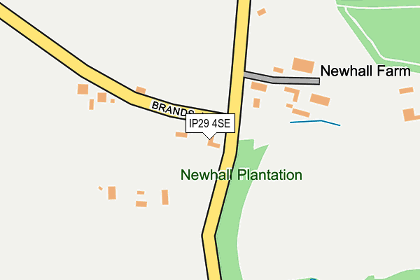 IP29 4SE map - OS OpenMap – Local (Ordnance Survey)