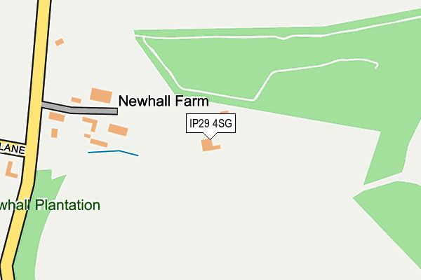 IP29 4SG map - OS OpenMap – Local (Ordnance Survey)