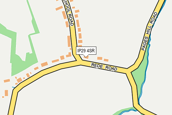 IP29 4SR map - OS OpenMap – Local (Ordnance Survey)