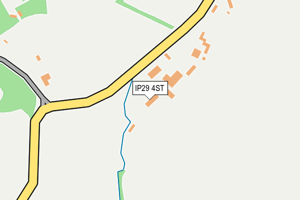 IP29 4ST map - OS OpenMap – Local (Ordnance Survey)