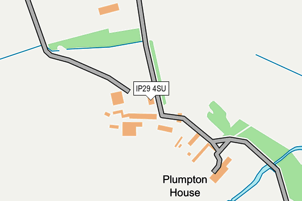 IP29 4SU map - OS OpenMap – Local (Ordnance Survey)