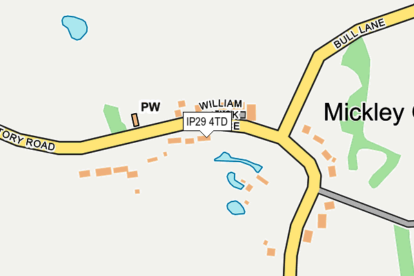 IP29 4TD map - OS OpenMap – Local (Ordnance Survey)