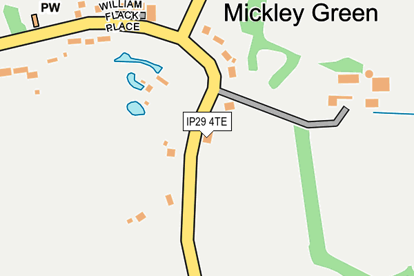 IP29 4TE map - OS OpenMap – Local (Ordnance Survey)