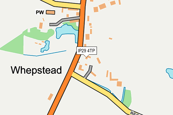 IP29 4TP map - OS OpenMap – Local (Ordnance Survey)