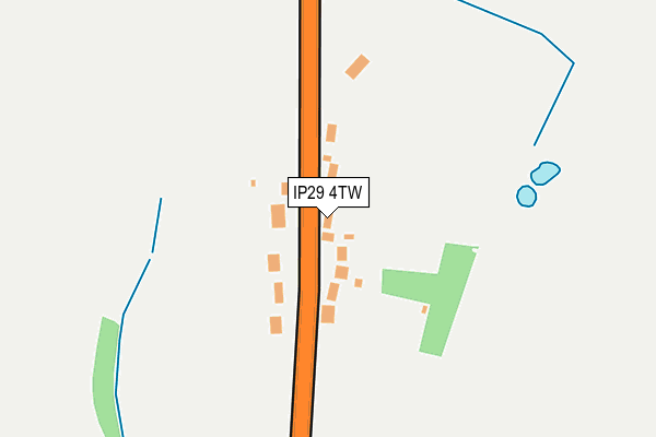 IP29 4TW map - OS OpenMap – Local (Ordnance Survey)