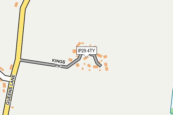 IP29 4TY map - OS OpenMap – Local (Ordnance Survey)