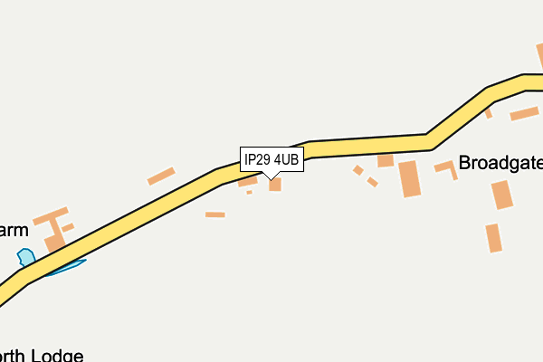 IP29 4UB map - OS OpenMap – Local (Ordnance Survey)