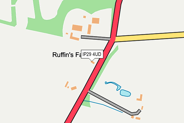 IP29 4UD map - OS OpenMap – Local (Ordnance Survey)