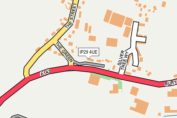 IP29 4UE map - OS OpenMap – Local (Ordnance Survey)