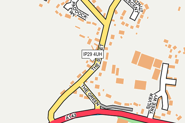 IP29 4UH map - OS OpenMap – Local (Ordnance Survey)