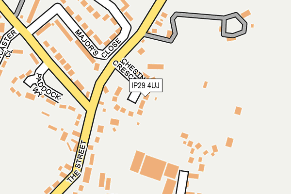 IP29 4UJ map - OS OpenMap – Local (Ordnance Survey)