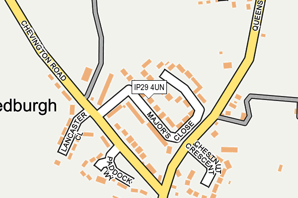 IP29 4UN map - OS OpenMap – Local (Ordnance Survey)