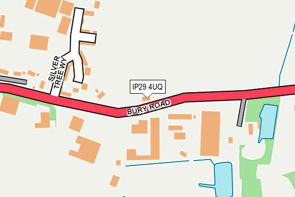 IP29 4UQ map - OS OpenMap – Local (Ordnance Survey)