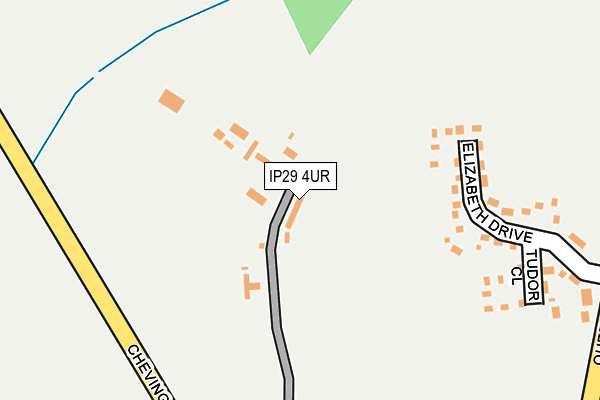 IP29 4UR map - OS OpenMap – Local (Ordnance Survey)