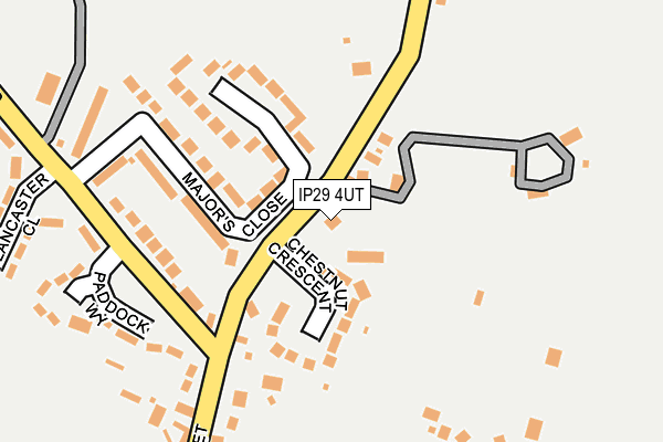 IP29 4UT map - OS OpenMap – Local (Ordnance Survey)