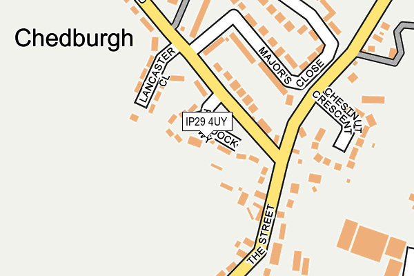 IP29 4UY map - OS OpenMap – Local (Ordnance Survey)