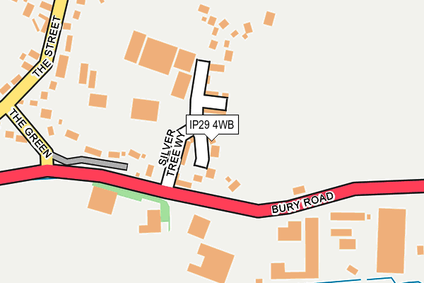 IP29 4WB map - OS OpenMap – Local (Ordnance Survey)