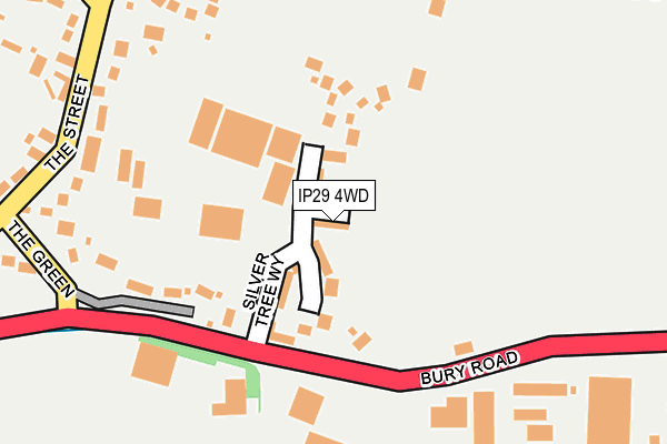 IP29 4WD map - OS OpenMap – Local (Ordnance Survey)