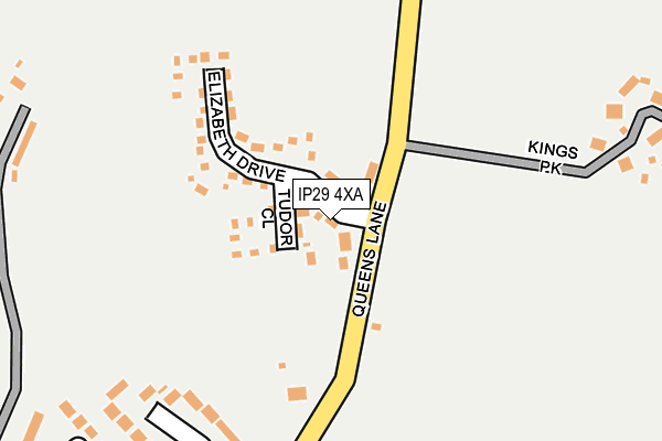 IP29 4XA map - OS OpenMap – Local (Ordnance Survey)