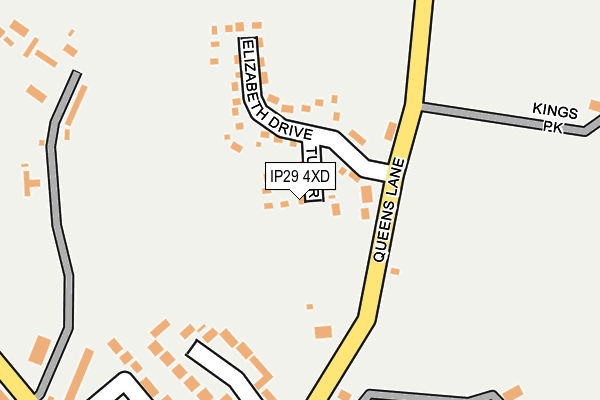 IP29 4XD map - OS OpenMap – Local (Ordnance Survey)