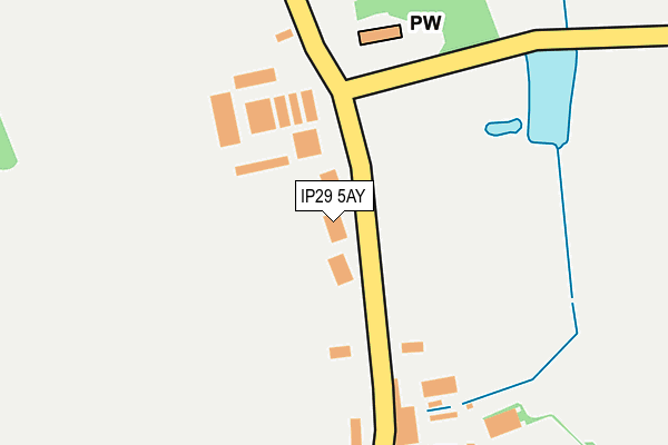 IP29 5AY map - OS OpenMap – Local (Ordnance Survey)